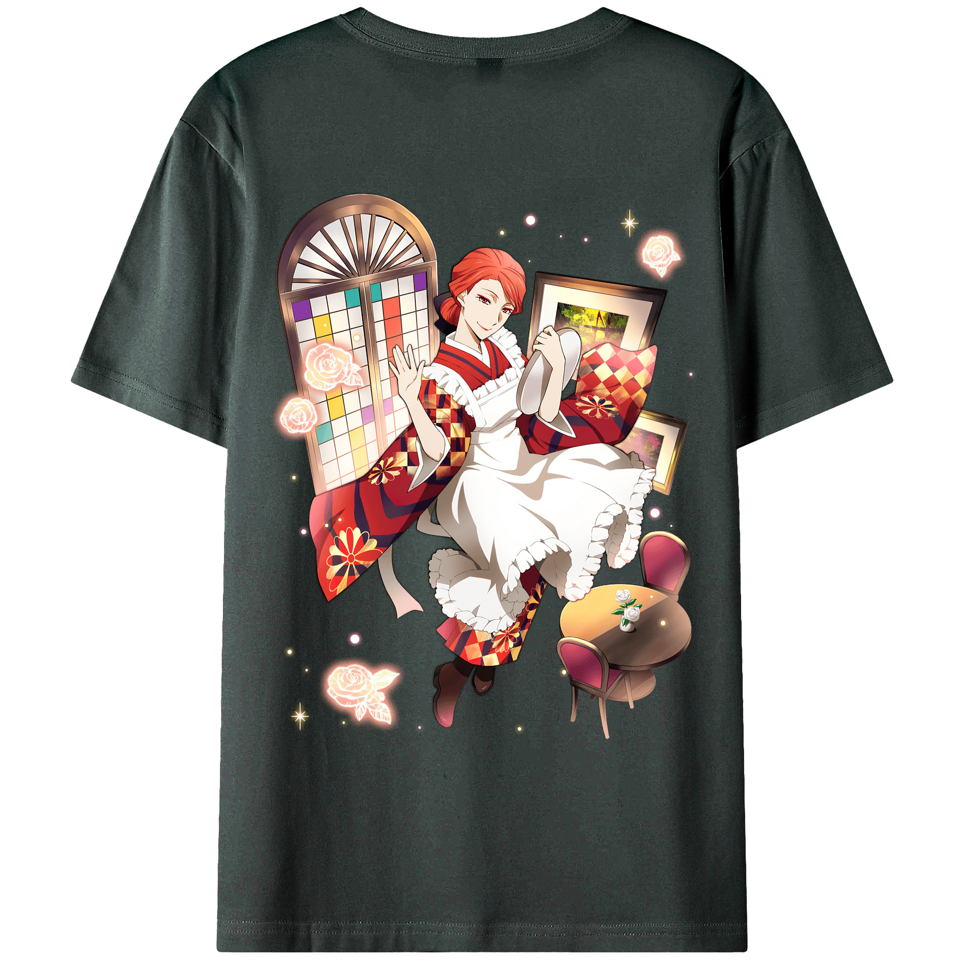 （画像用） 文豪ストレイドッグス Bungo Stray Dogs 綿100％ メンズ半袖Tシャツ（バックプリント） 通気性